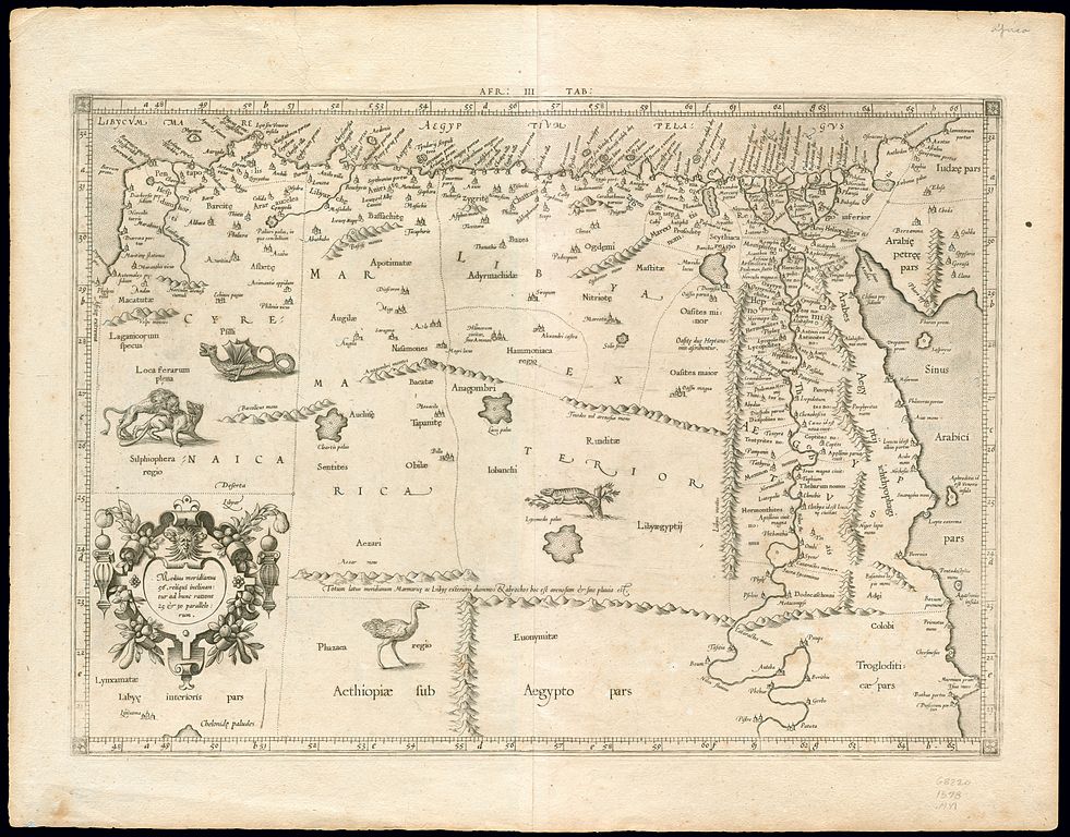 Historische Karte Ägypten von 1631