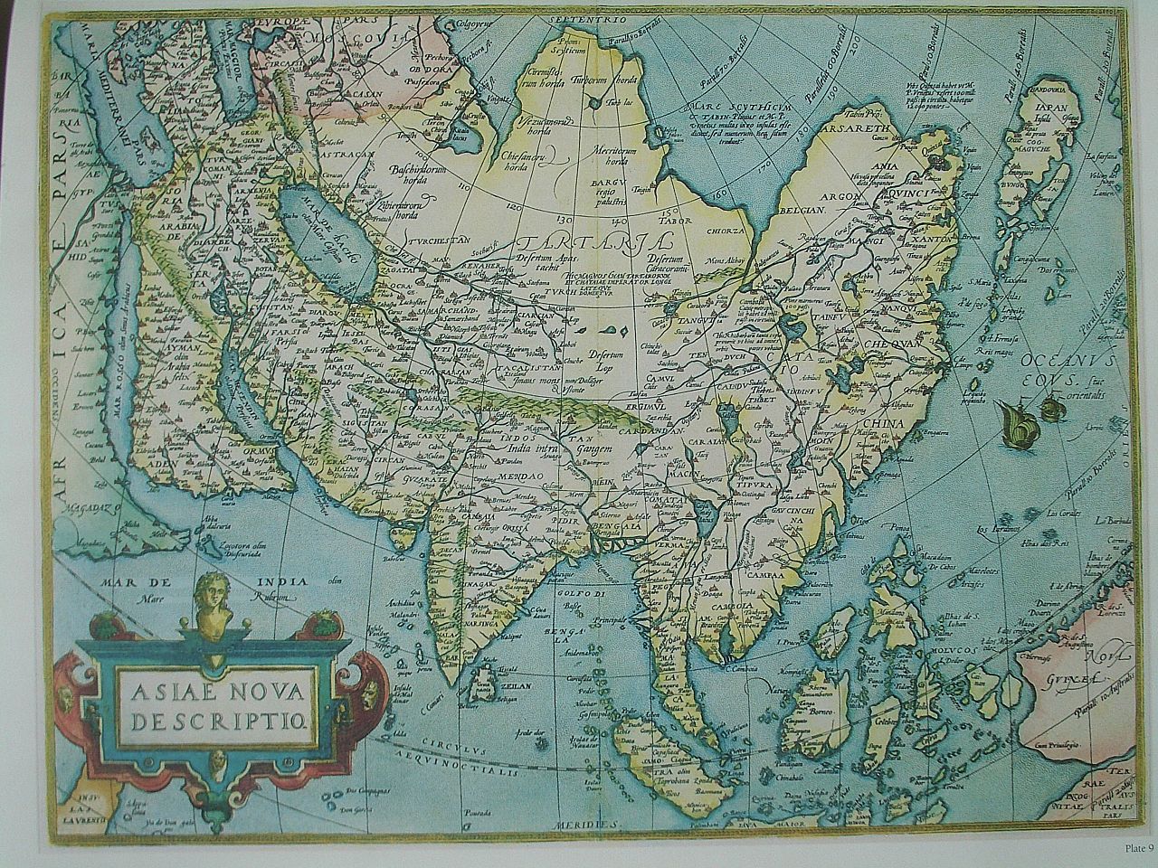 Historische Karte Asien von 1579