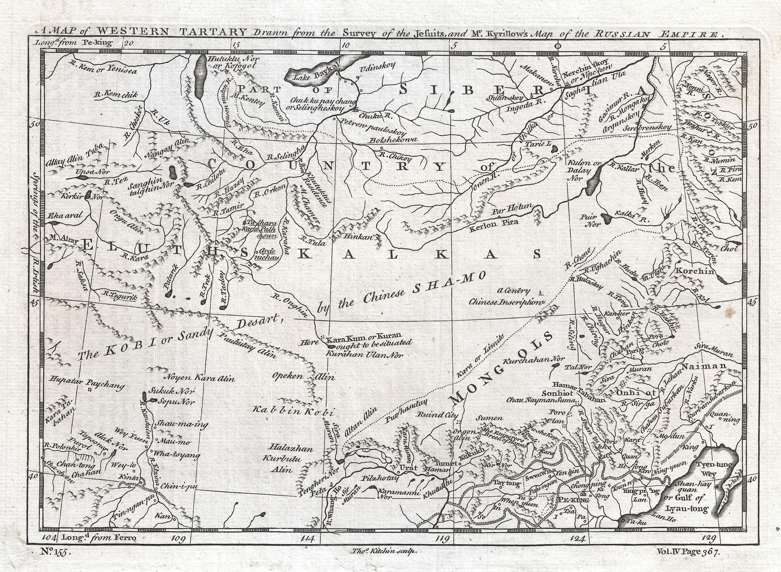 historische Karte von China 1747