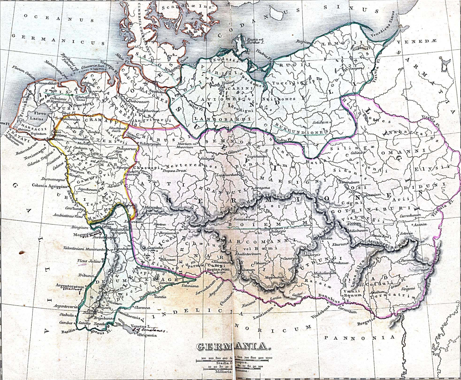 Karte Deutschland 1849