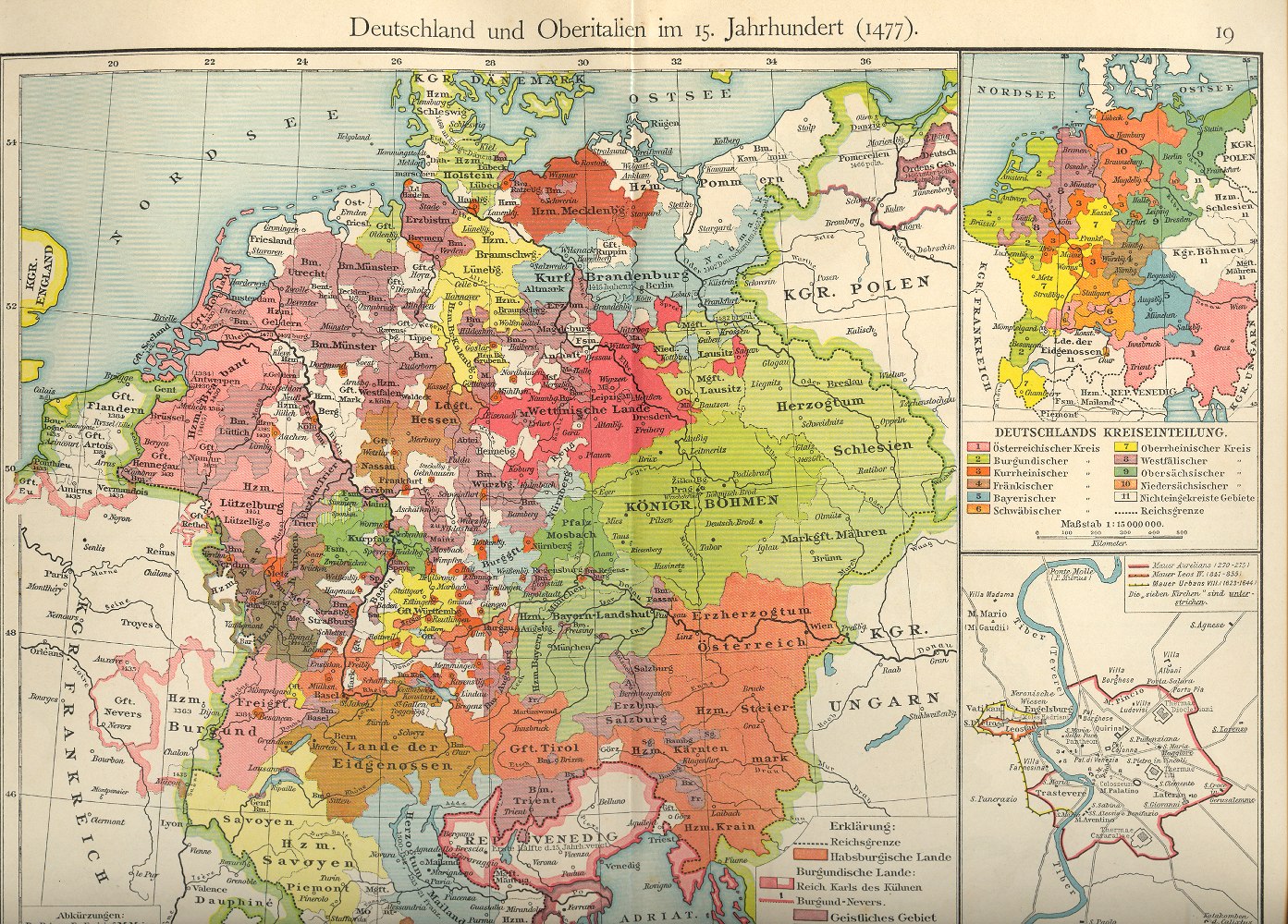 Karte Deutschland 1477