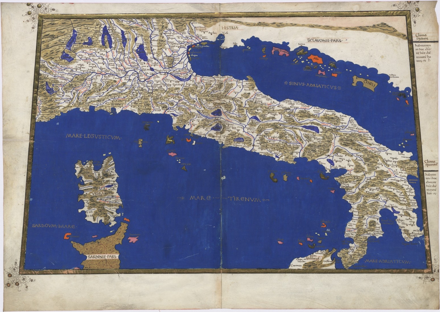 historische Karte von Italien 1467