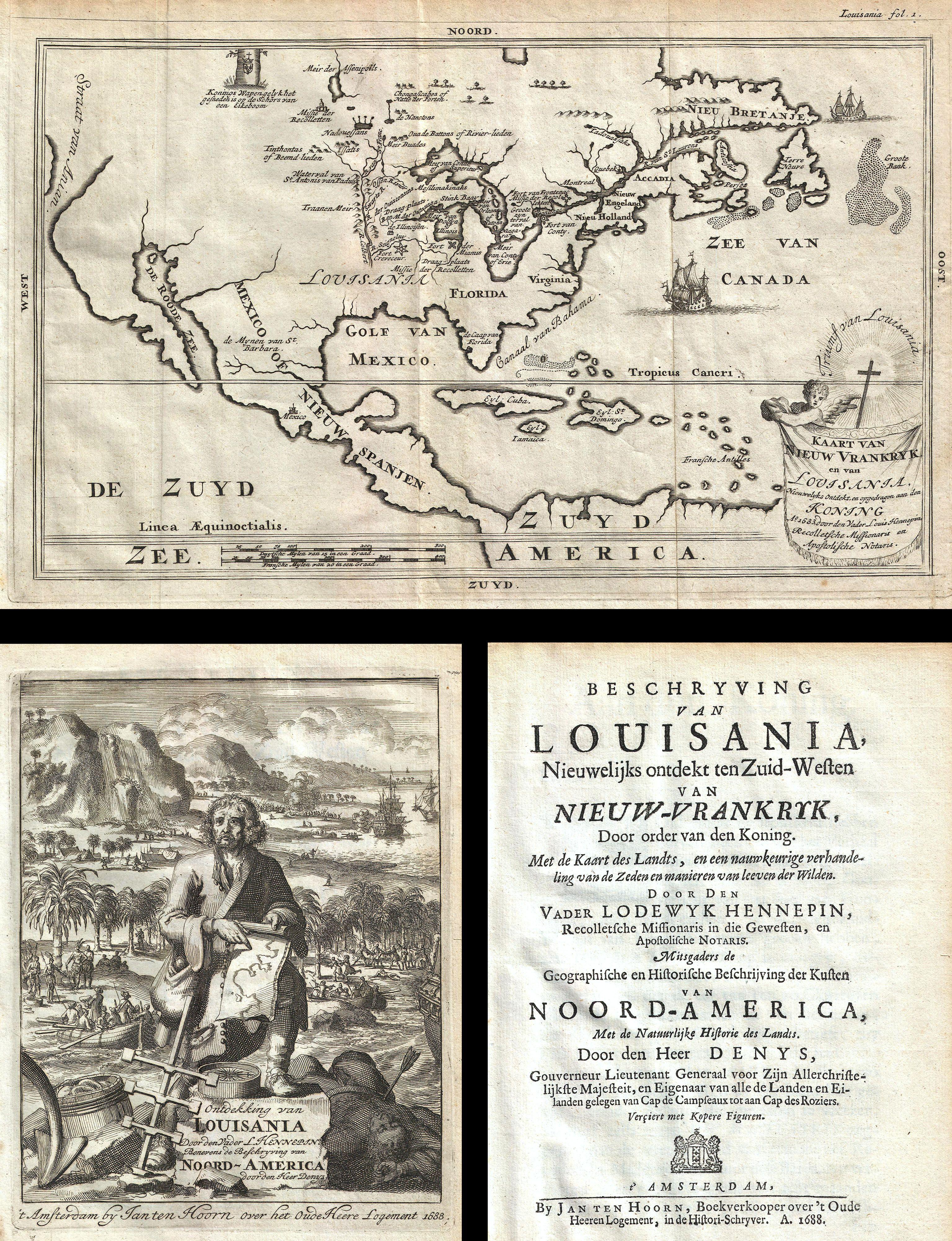 Historische Karte der Karibik 1688