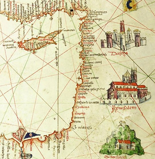 Historische Karte Naher/Mittlerer Osten von 1489
