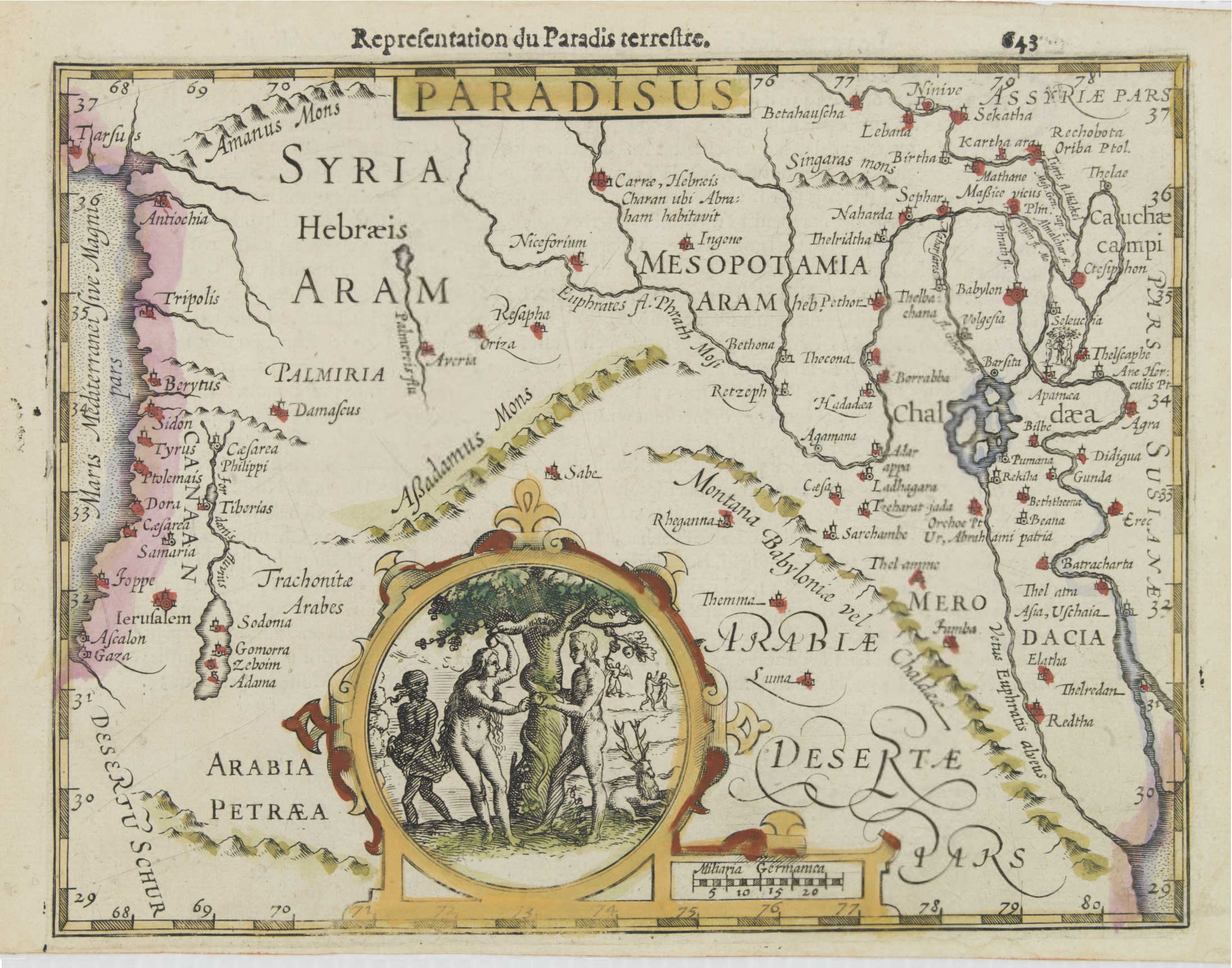 Historische Karte Naher/Mittlerer Osten von 1607