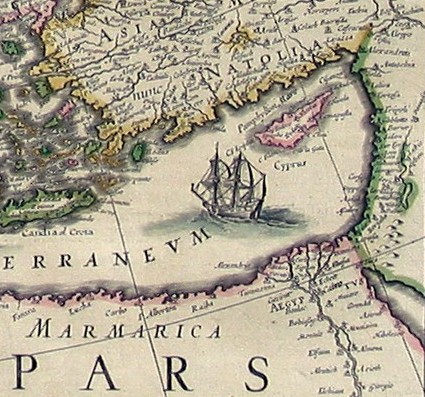 Historische Karte Naher/Mittlerer Osten von 1644