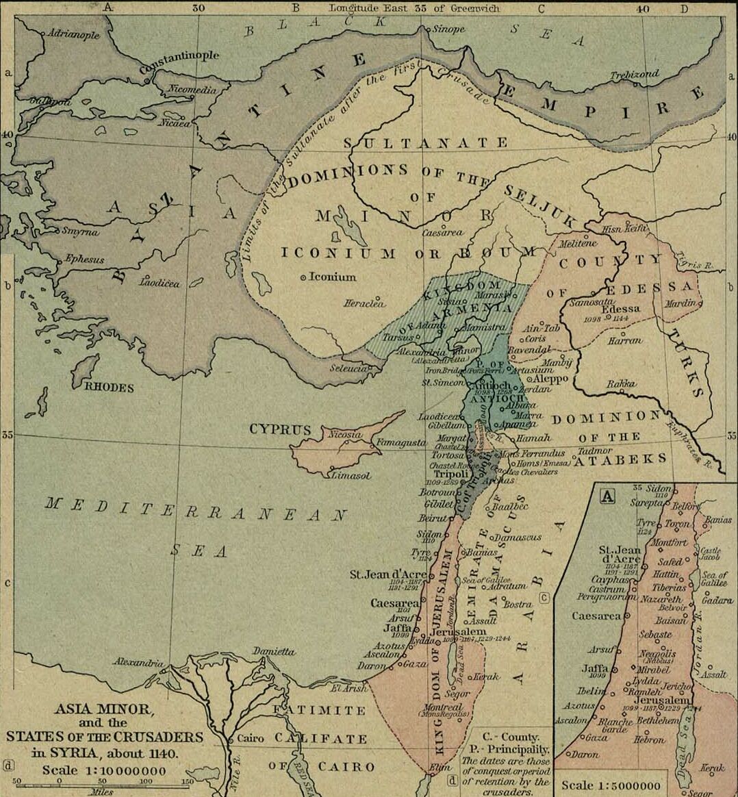 Historische Karte Naher/Mittlerer Osten von 1849