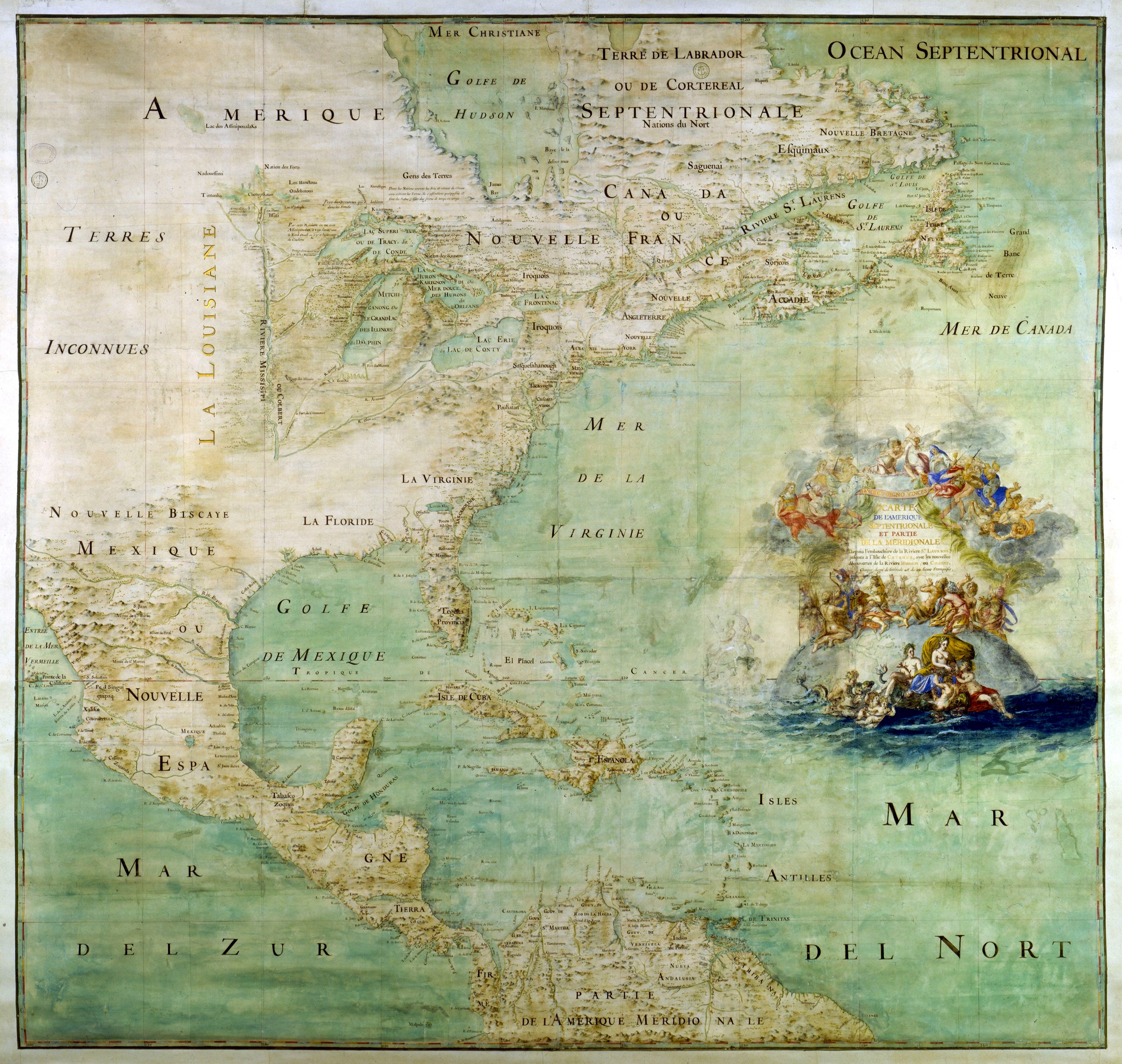 Historische Karte Nordamerika von 1681