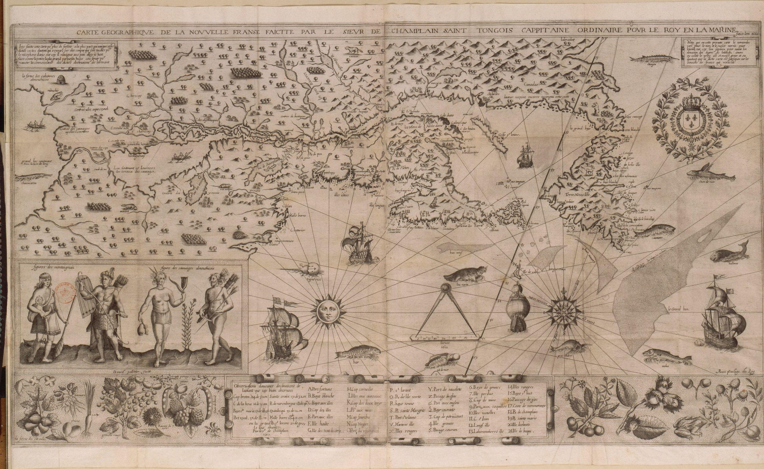 historische karte der USA 1612