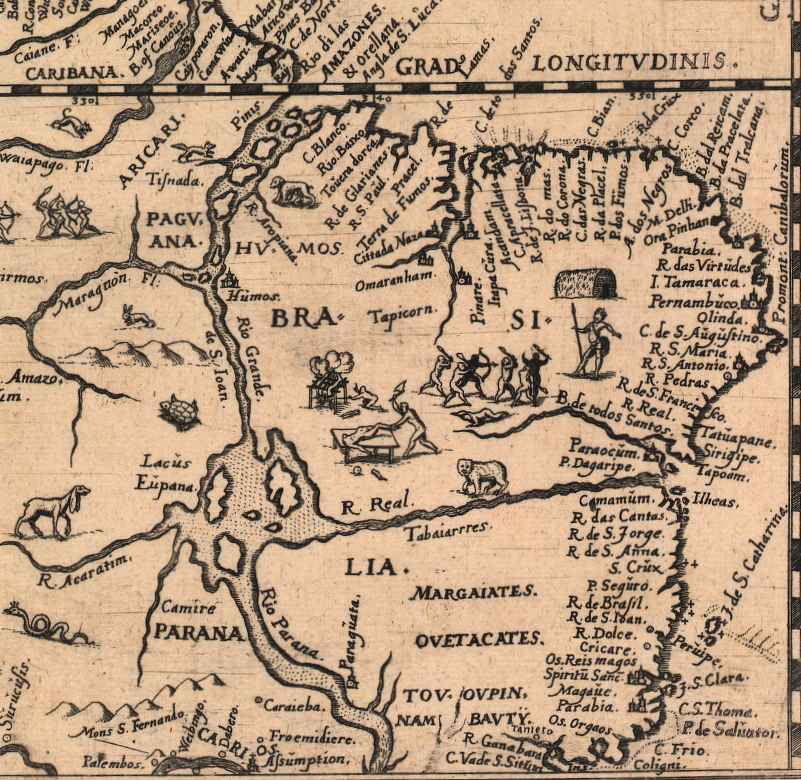 Historische Karte Brasilien von 1602