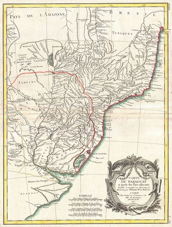 Historische Karte Brasilien von 1771